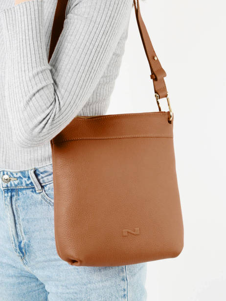 Cross Body Tas Tiki Mini Leder Nathan baume Bruin victoria N1910586 ander zicht 1